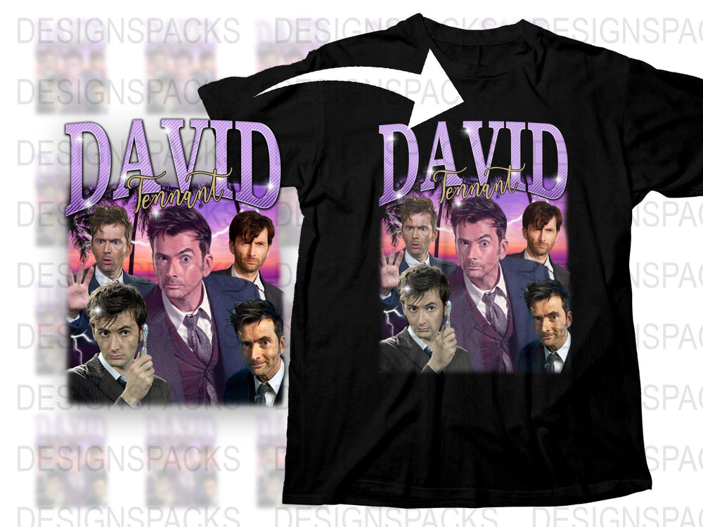David Tennant Fan T-Shirt, Doctor Who Inspired Graphic Tee, Unisex TV Show Apparel, Gift for Sci-Fi Lovers
