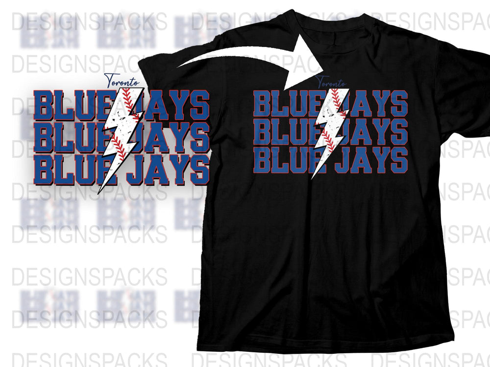 Toronto Blue Jays Inspired Graphic T-Shirt, Unisex Sports Fan Apparel, Black Cotton Tee