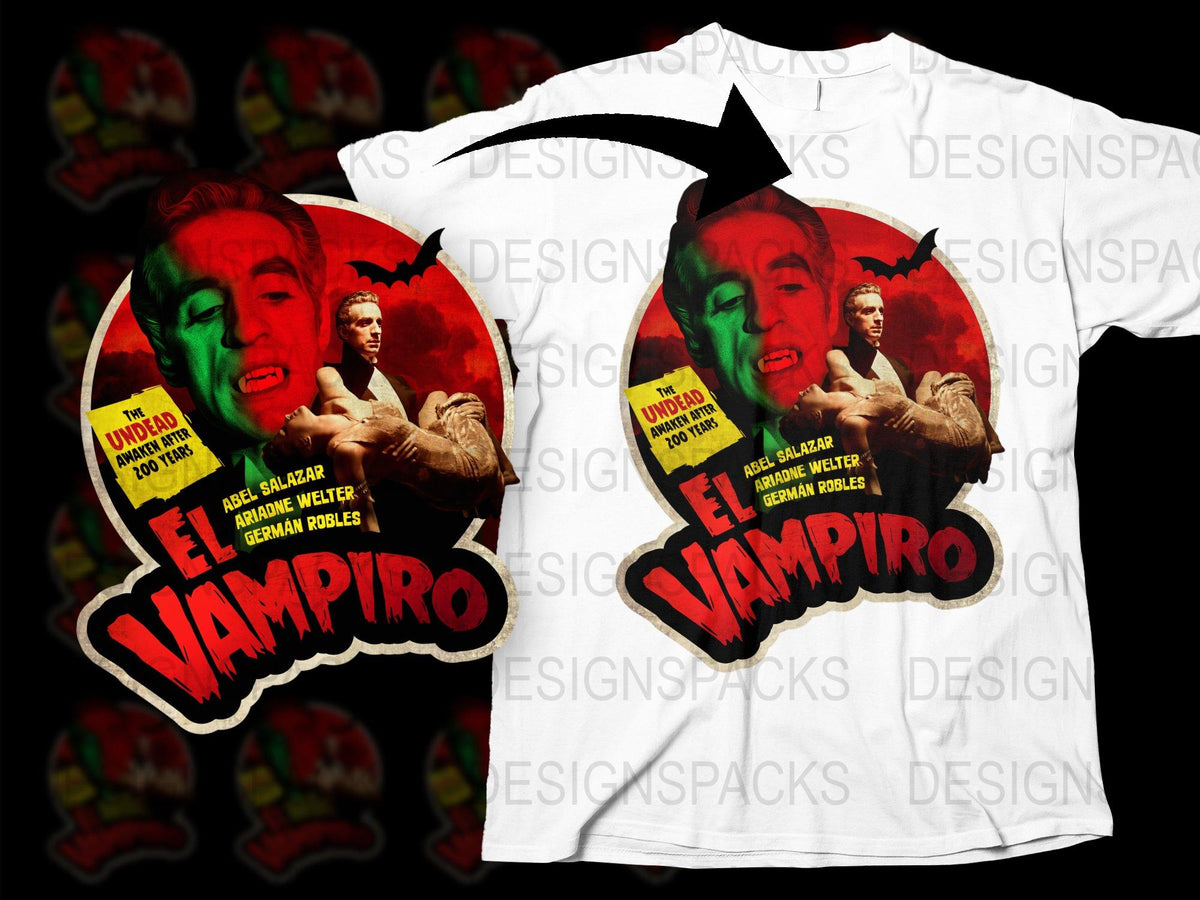 Vintage Movie Poster T-Shirt, El Vampiro Graphic Tee, Classic Film Design Shirt, Unisex Retro Top