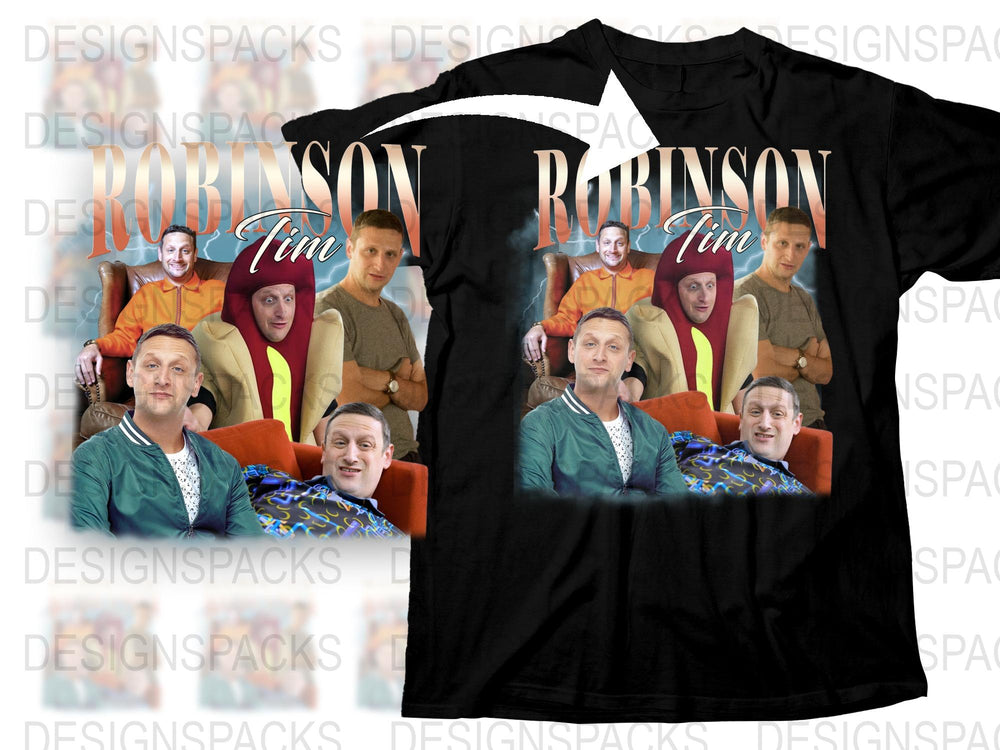 Robinson Time TV Show Inspired Graphic T-Shirt, Multiple Character Poses, Casual Wear