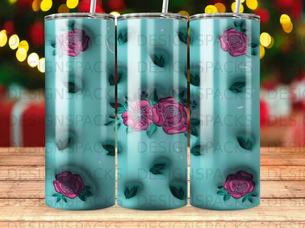Blue striped pink roses floral pattern product type