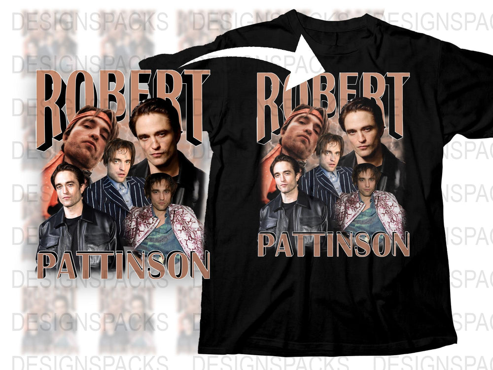 Robert Pattinson Graphic T-Shirt, Movie Star Fan Tee, Unisex Black Cotton Shirt