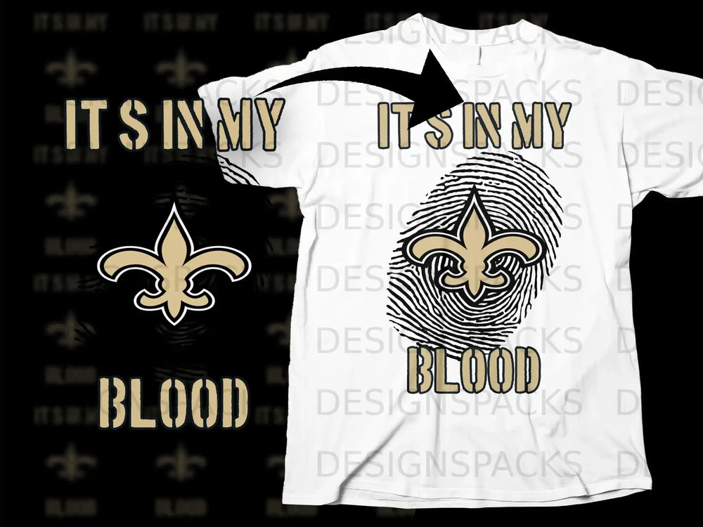 It's In My Blood Fingerprint Graphic Shirt Design