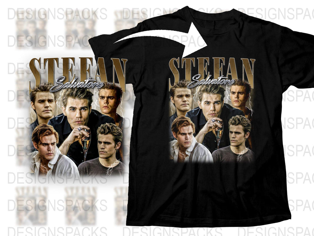 Stefan Salvatore T-Shirt, Vampire Diaries Fan Merchandise, Graphic Tee for Men and Women