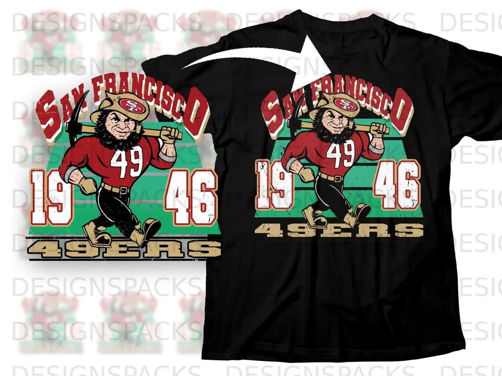 San Francisco 49ers 1946 T-Shirt Vintage Style Design