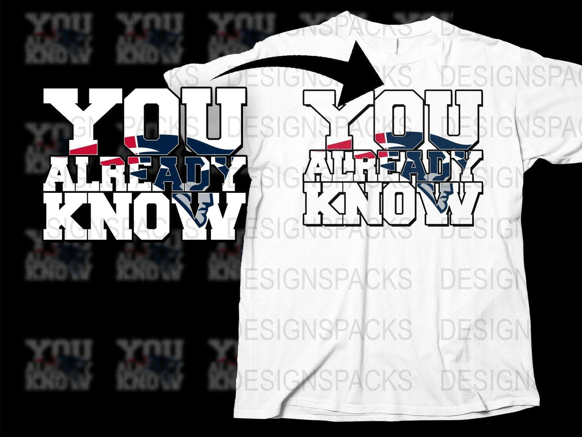 Bold Graphic T-Shirt 'You Already Know' Text, Trendy Monochrome Tee, Urban Streetwear Style Top, Unisex Fashion Clothing