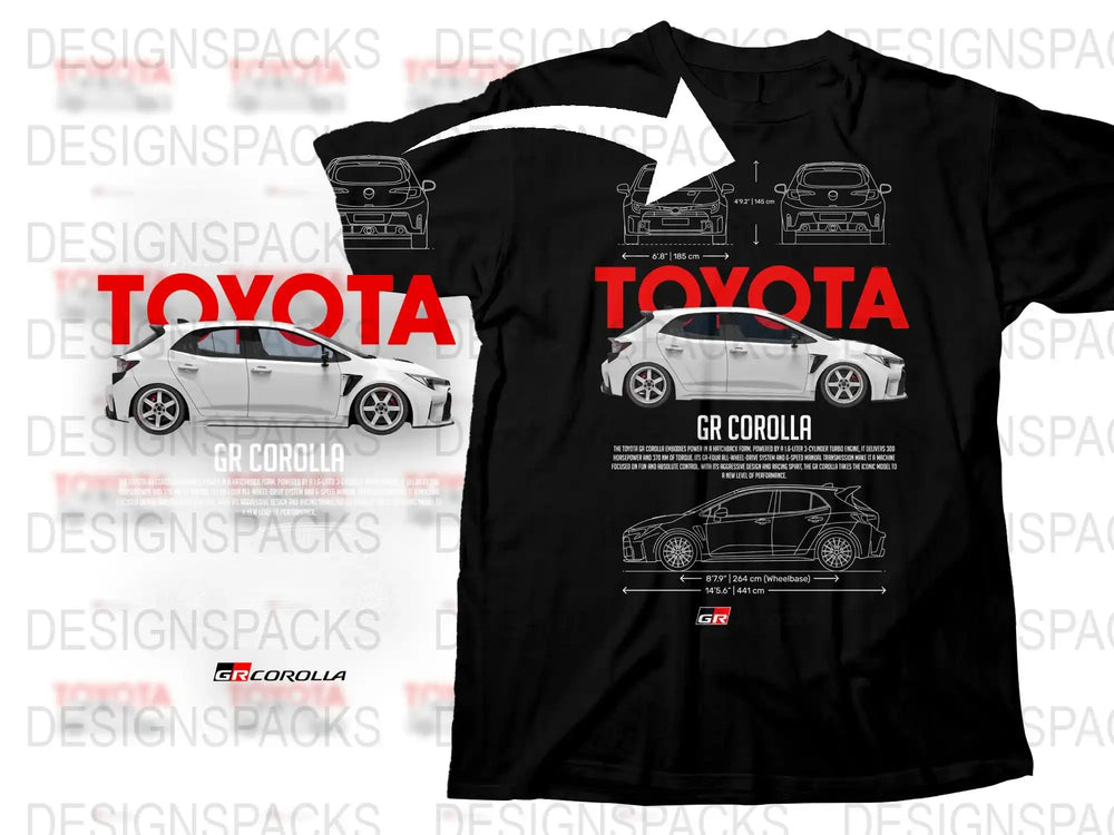 Toyota GR Corolla T-Shirt, Automotive Car Enthusiast Tee, Graphic Racing Apparel, Unisex Cotton Shirt