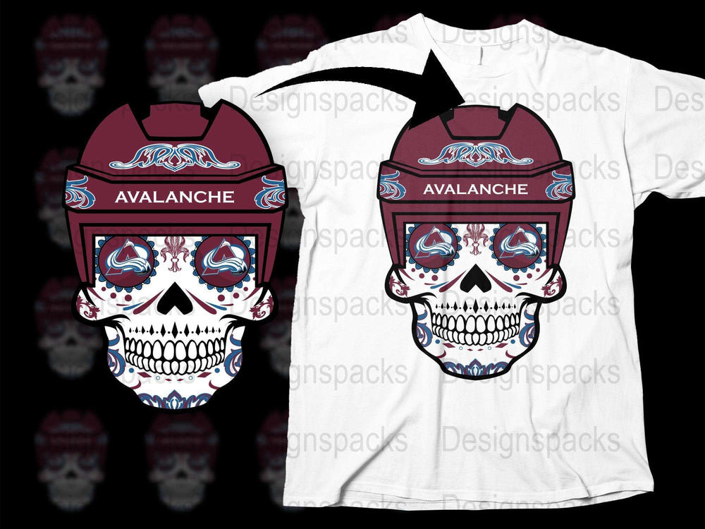Avalanche Skull Graphic T-Shirt, Men's White Tee with Red Skull Design, Unique Streetwear Style