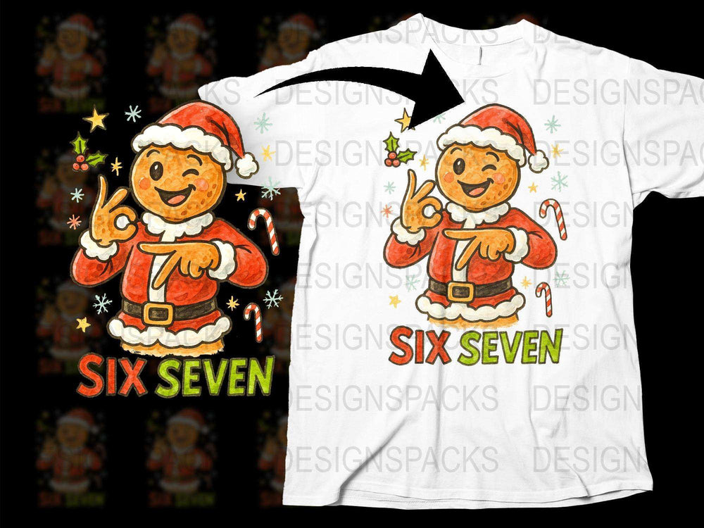 Santa Claus Graphic T-Shirt Festive Holiday Design White Tee Unisex Christmas Apparel