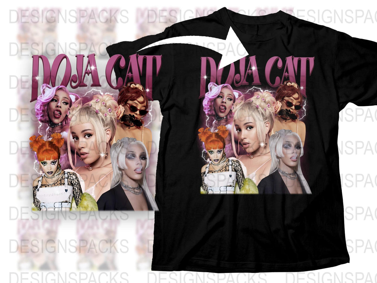 Doja Cat Inspired Graphic T-Shirt, Colorful Pop Art Music Tee, Fan Merch, Unisex Cotton Shirt
