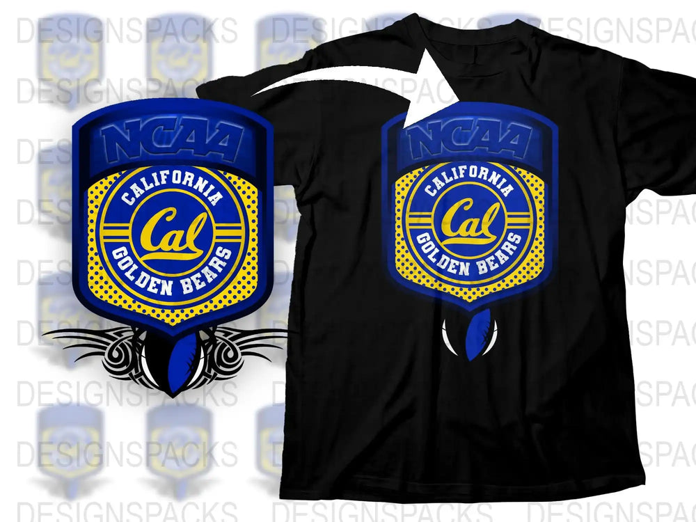 NCAA California Golden Bears Logo T-Shirt and Matching Can Cooler Set