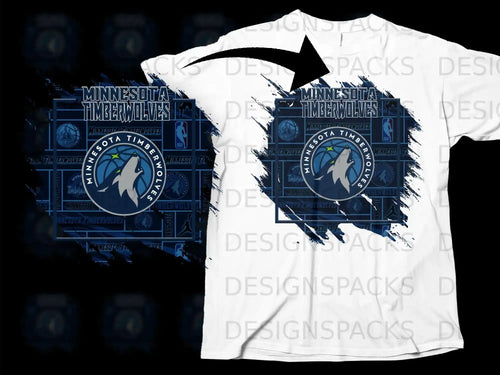 Minnesota Timberwolves Graphic Basketball Fan T-Shirt