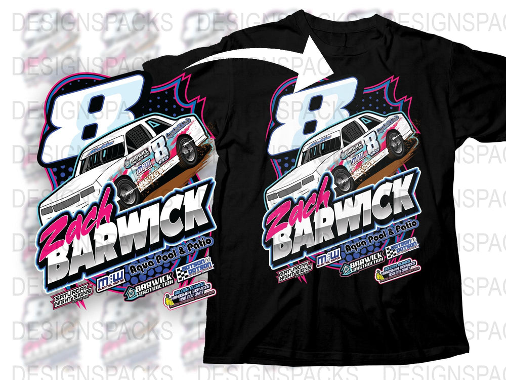 Vintage Car Racing T-Shirt, Black Barwick Number 98 Graphic Tee, Retro Motorsport Apparel, Unisex Race Fan Gift