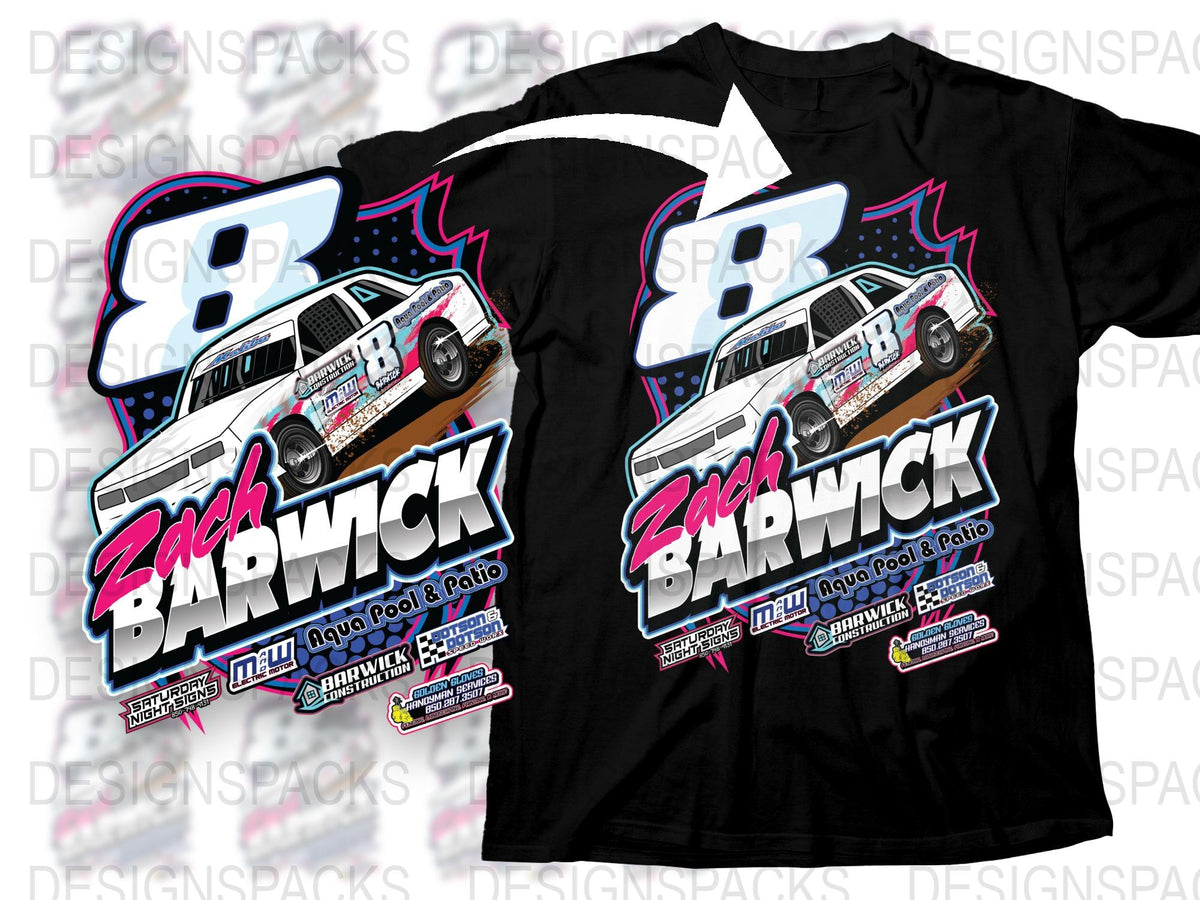 Vintage Car Racing T-Shirt, Black Barwick Number 98 Graphic Tee, Retro Motorsport Apparel, Unisex Race Fan Gift
