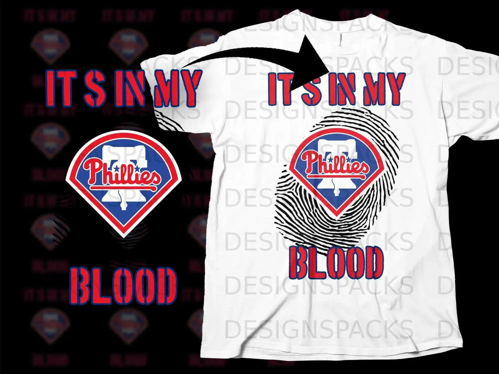 Phillies Baseball It's In My Blood T-Shirt