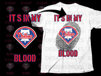 Load image into Gallery viewer, Phillies Baseball It's In My Blood T-Shirt
