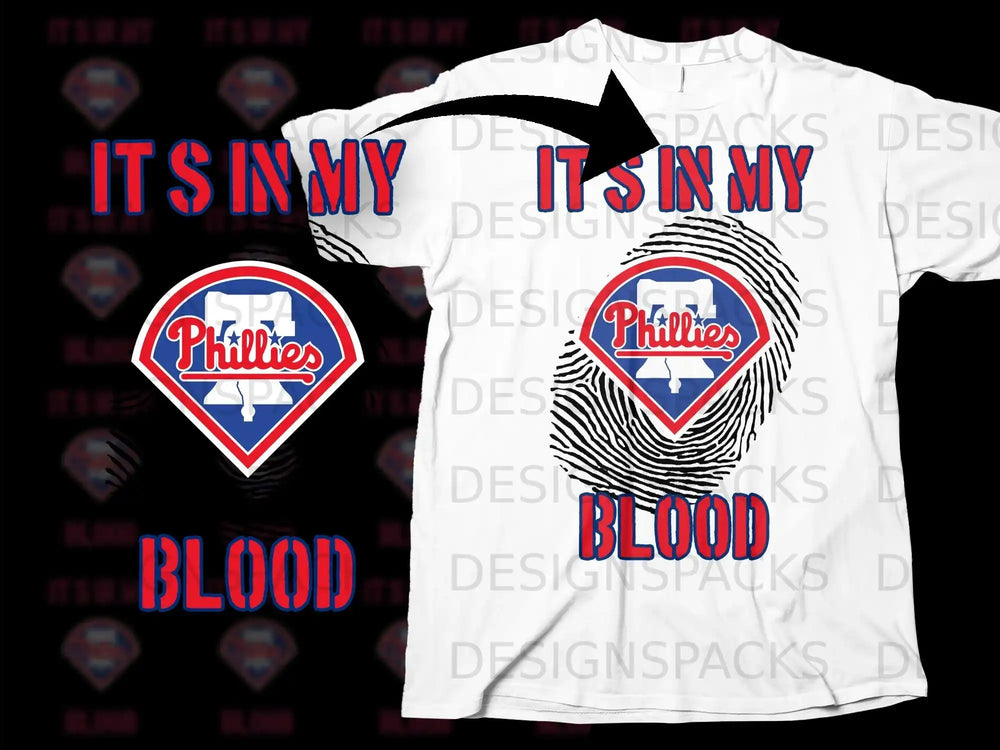 Phillies Baseball It's In My Blood T-Shirt