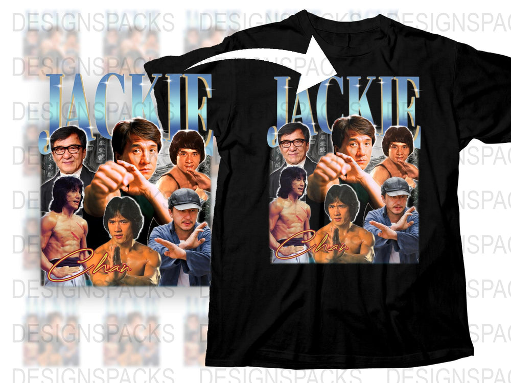 Vintage Jackie Chan Graphic T-Shirt, Retro 80s Movie Star Tee, Iconic Action Hero Casual Shirt