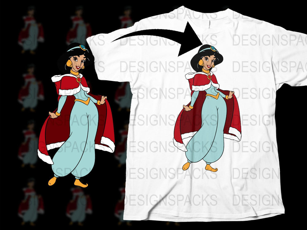 Princess Character Graphic T-Shirt, Colorful Cartoon Design, Casual Kids' Wear, Animation-inspired Apparel