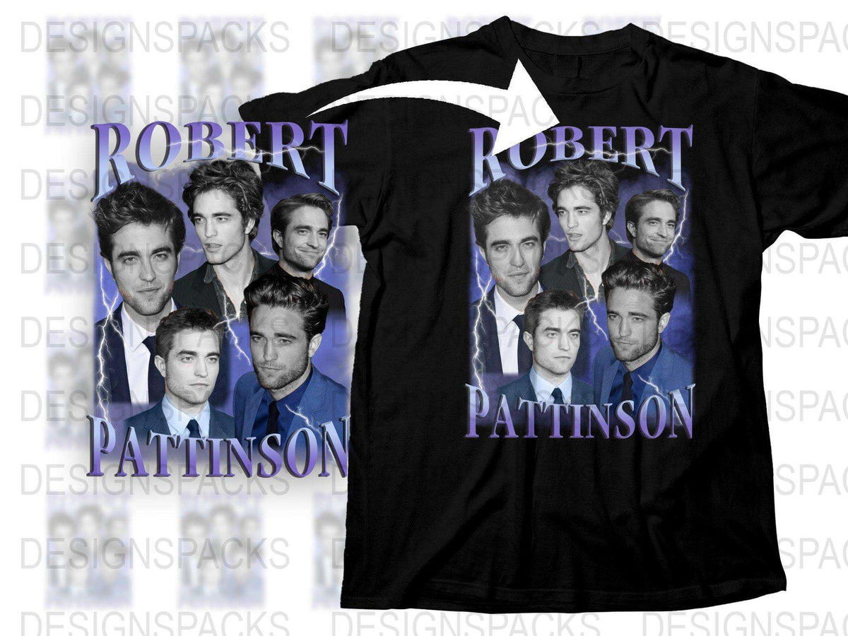 Robert Pattinson Celebrity Fan T-Shirt, Movie Star Photo Collage, Custom Actor Tee, Unique Gift Idea