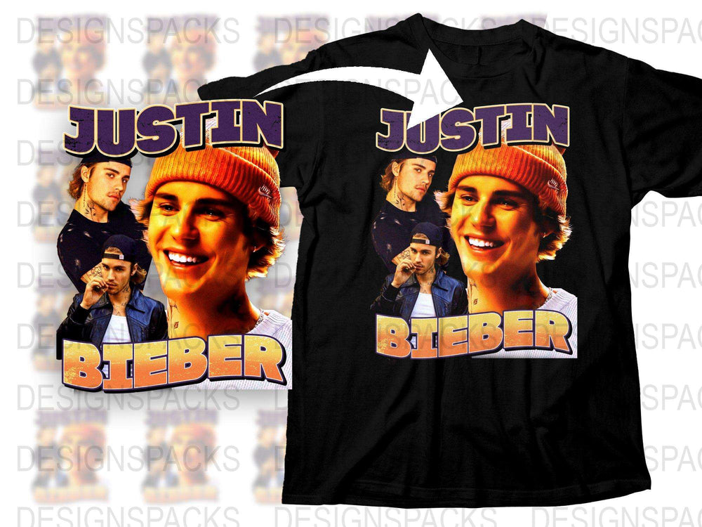 Justin Bieber Vintage Style T-Shirt, Retro Pop Star Graphic Tee, Unisex Fan Merchandise