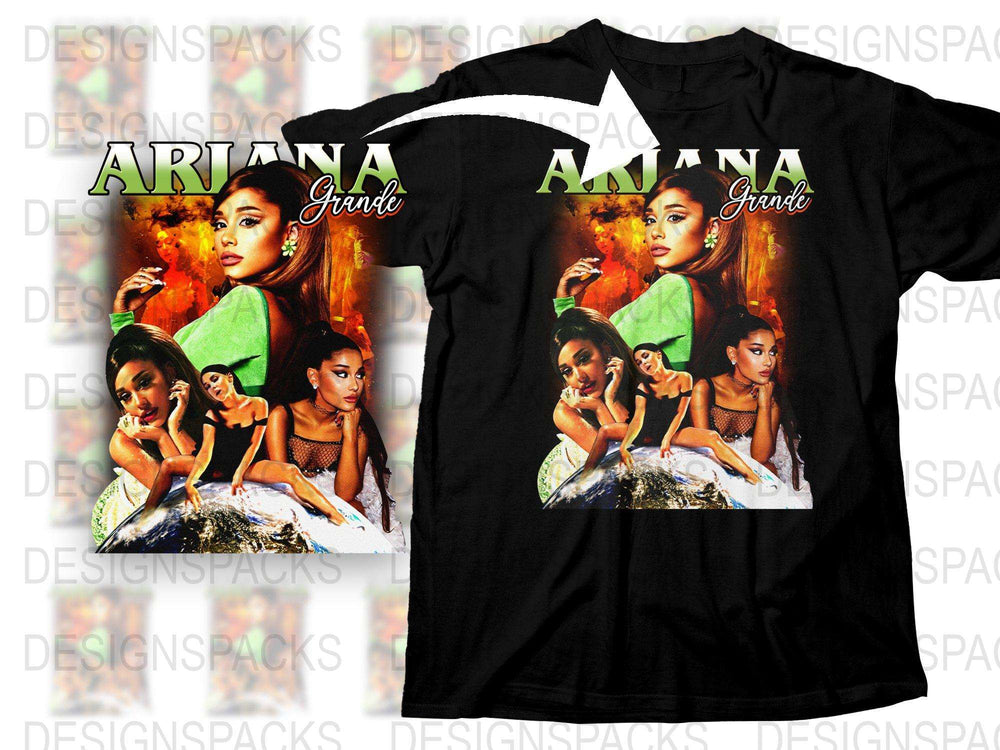 Ariana Grande Inspired Graphic T-Shirt, Pop Music Fan Merchandise, Stylish Women's Tee, Celebrity Print Top