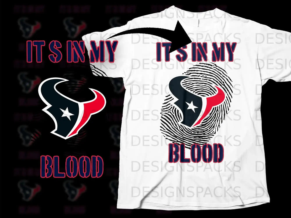 It's In My Blood Fingerprint Graphic T-Shirt