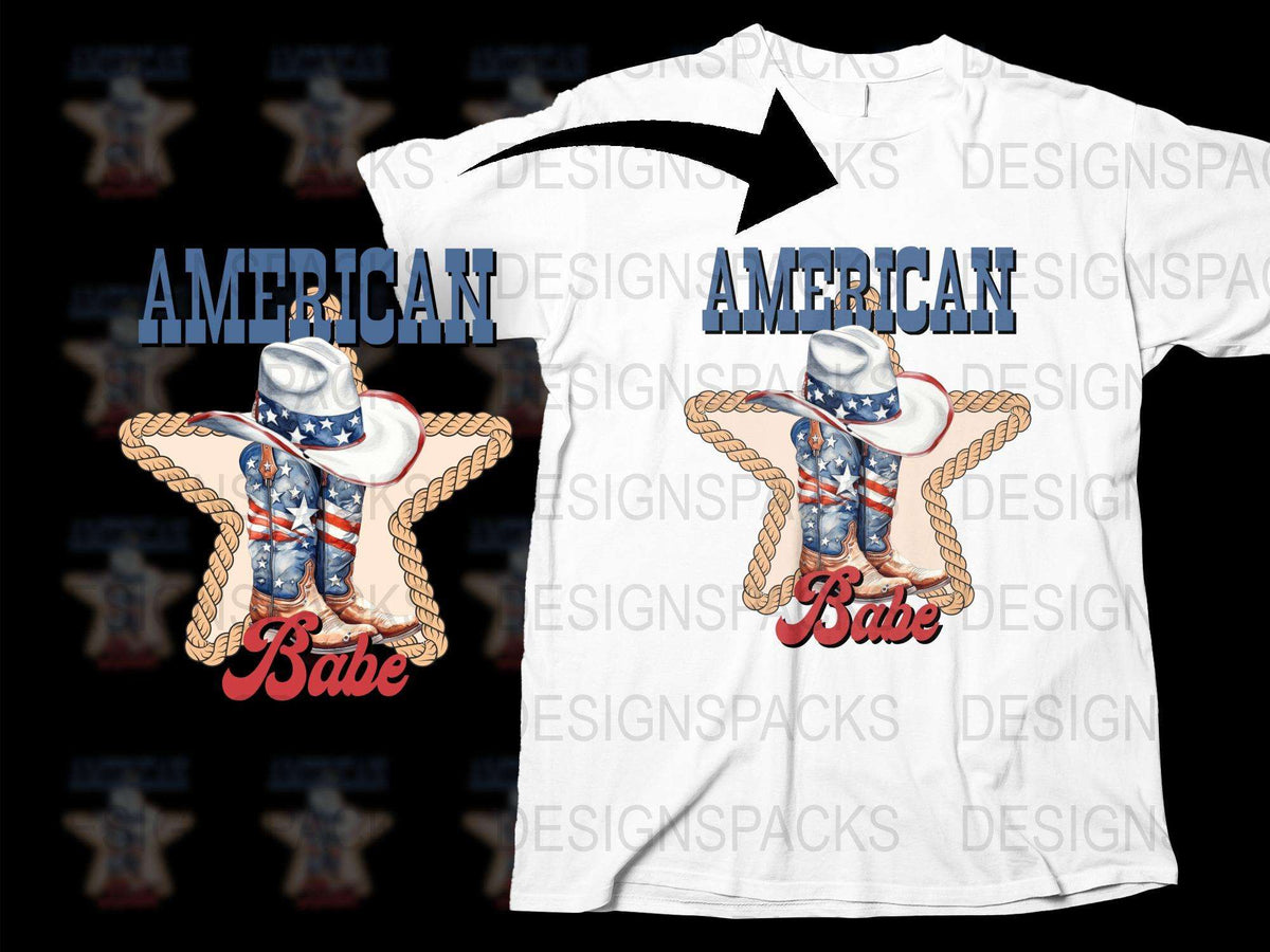 American Babe Patriotic T-Shirt, USA Flag Graphic Tee, Fourth of July Apparel, Unisex Independence Day Outfit