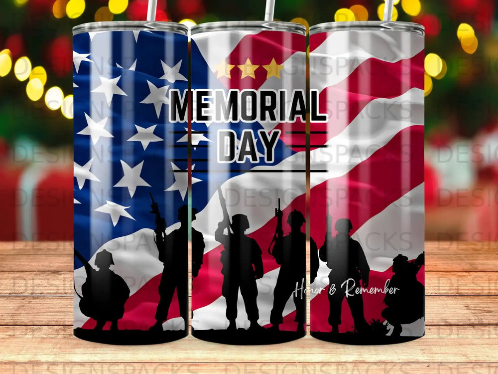 Memorial Day US Flag Honor & Remember Soldier Tumbler product type