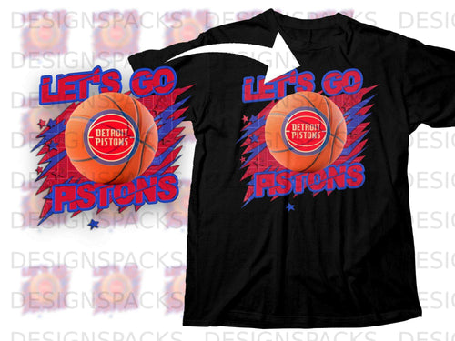 Let's Go Detroit Pistons Graphic T-Shirt