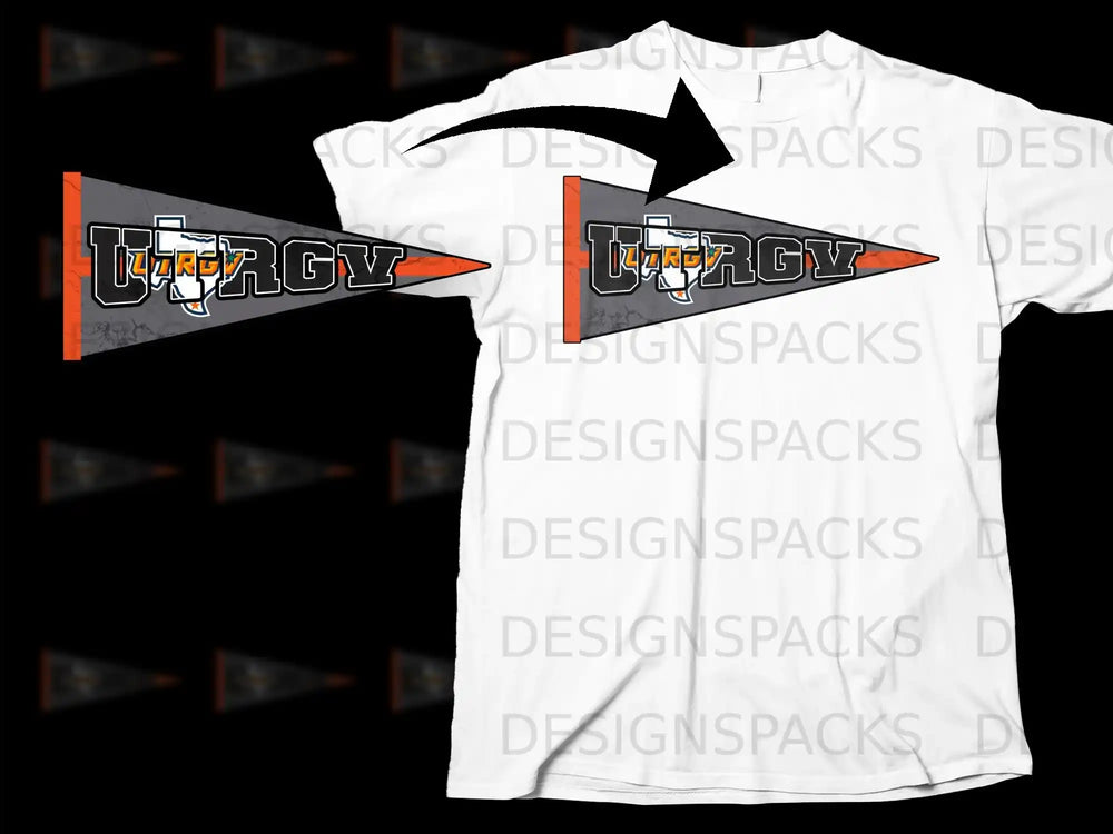UTRGV Texas Campus Pennant Design T-Shirt Product