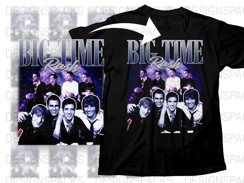 Big Time Rush Band Graphic T-Shirt, Vintage Boy Band Tee, Music Fan Gift, Pop Culture Shirt, 90s Retro Style Top, Unisex Clothing