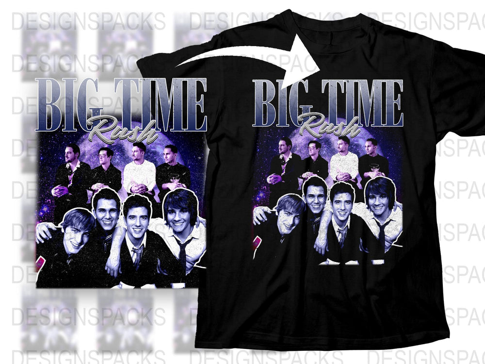 Big Time Rush Band Graphic T-Shirt, Vintage Boy Band Tee, Music Fan Gift, Pop Culture Shirt, 90s Retro Style Top, Unisex Clothing