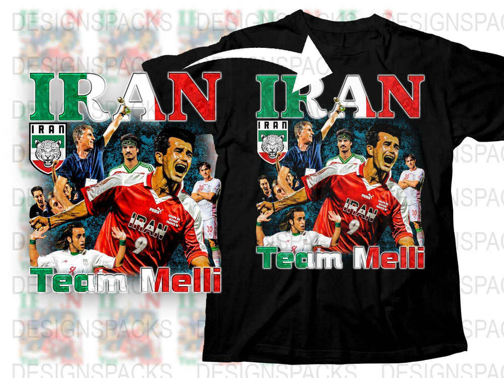 Iran Team Melli Soccer T-Shirt, National Football Team, Patriotic Sports Apparel, Fans Gift Ideas