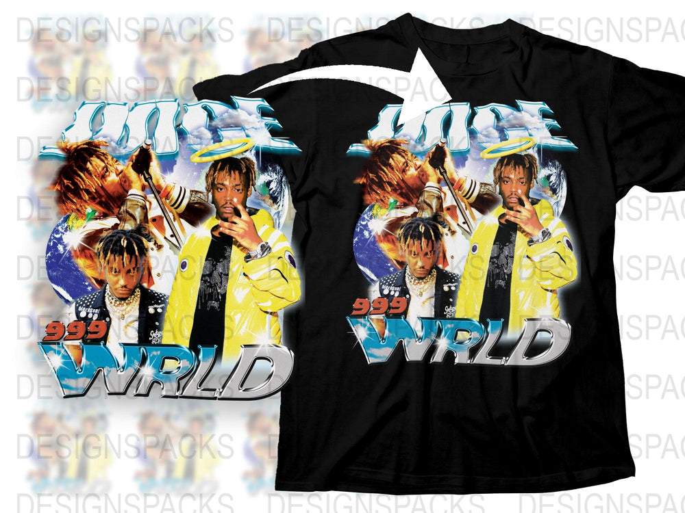 Juice Wrld 999 Graphic T-Shirt, Hip Hop Music Fan Tee, Black Cotton Shirt, Men's Women's Unisex Top, Rap Merchandise
