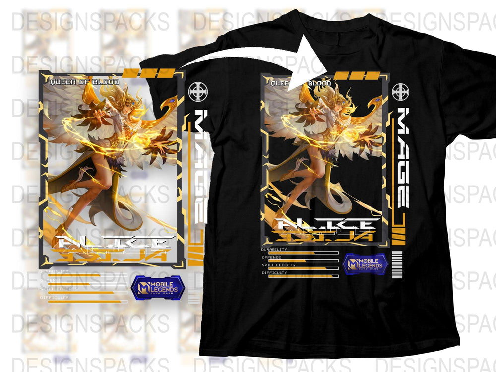 Mobile Legends Inspired T-Shirt, Anime Graphic Tee, Gamer Clothing, Unisex Black Shirt