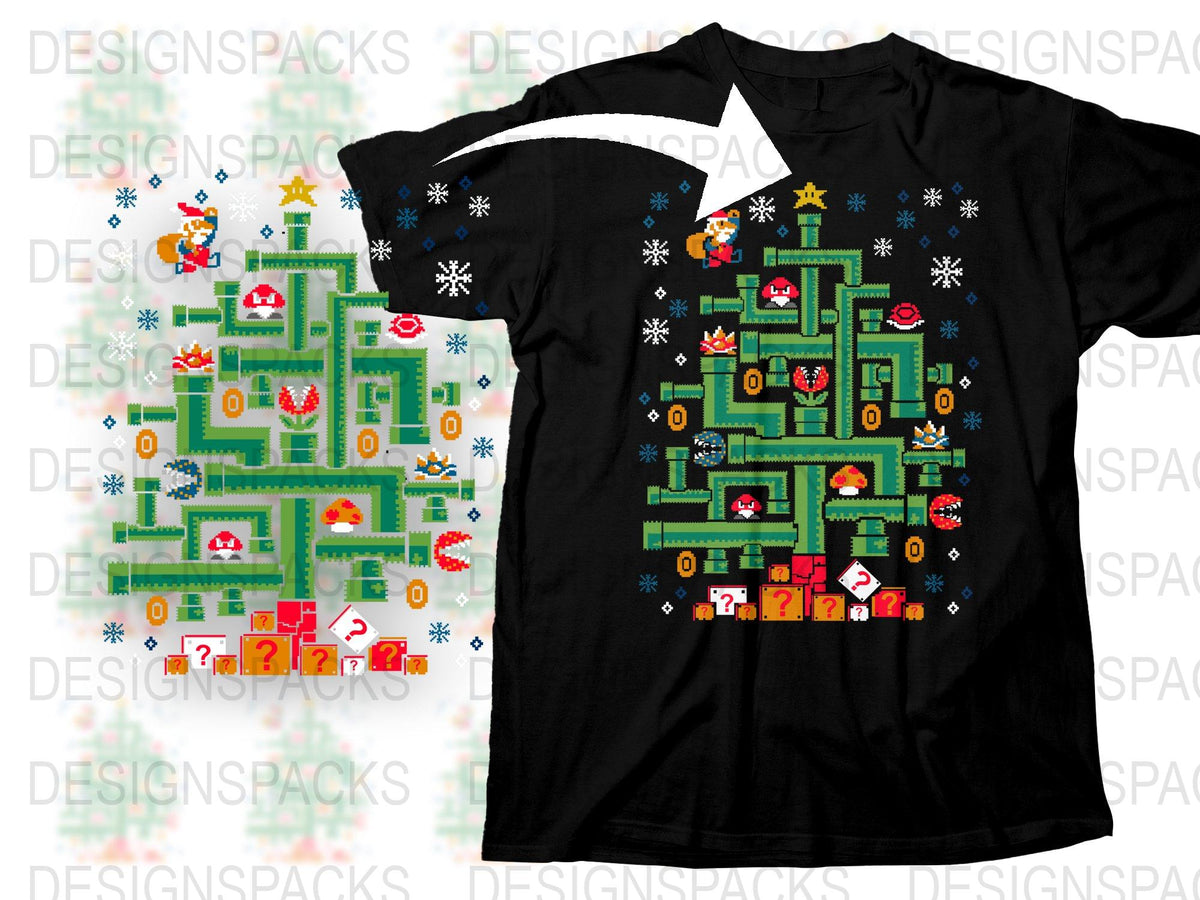 Retro Video Game Inspired T-Shirt, Pixel Art Design, Gamer Gift, Unisex Black Tee with Colorful Graphic Print