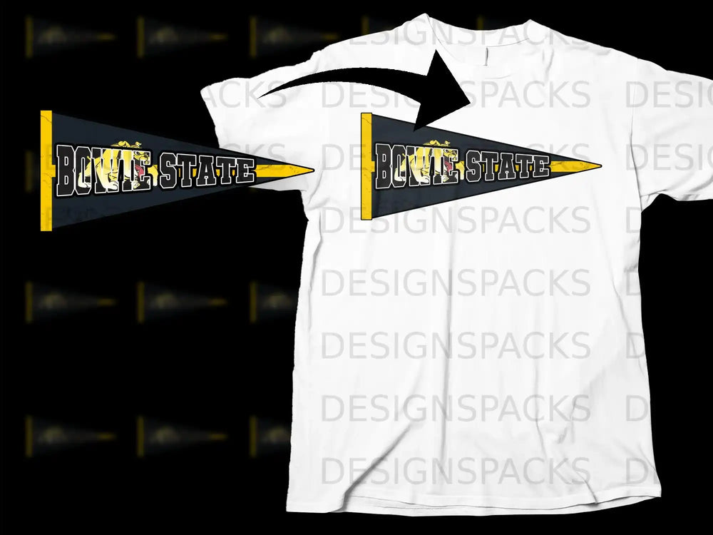 Bowie State University Pennant Design T-Shirt