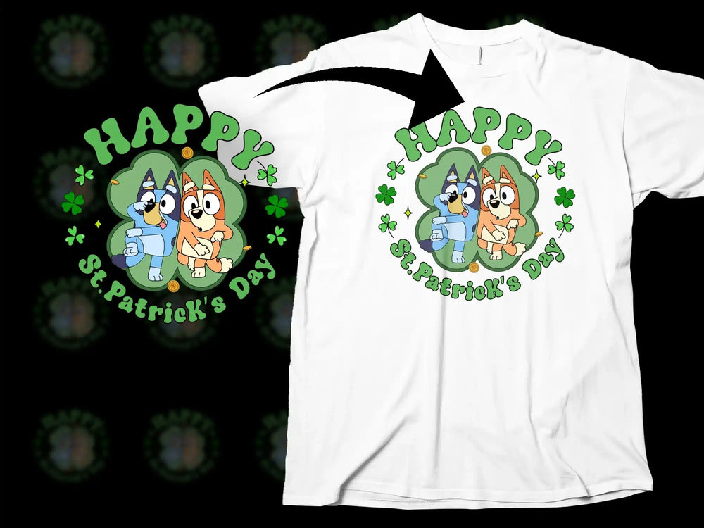 Bluey Bingo Happy St. Patrick's Day Shamrocks Gold Coins product type