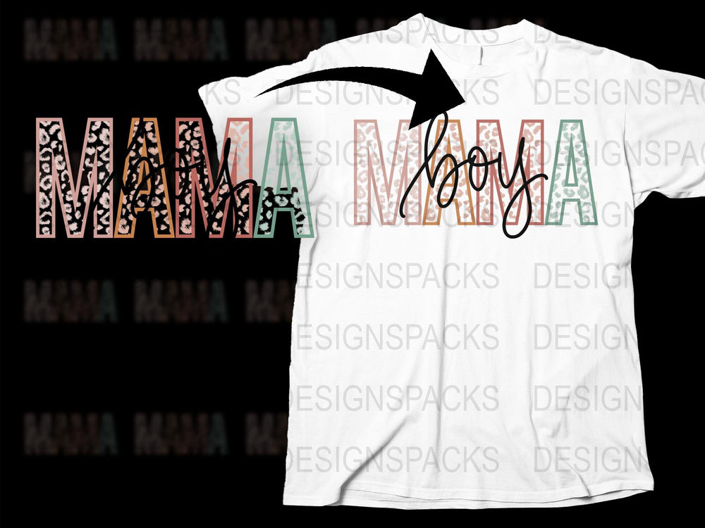 Mama and Nana Leopard Print T-Shirt, Custom Women's Graphic Tee, Mother's Day Gift Idea, Family Matching Shirts