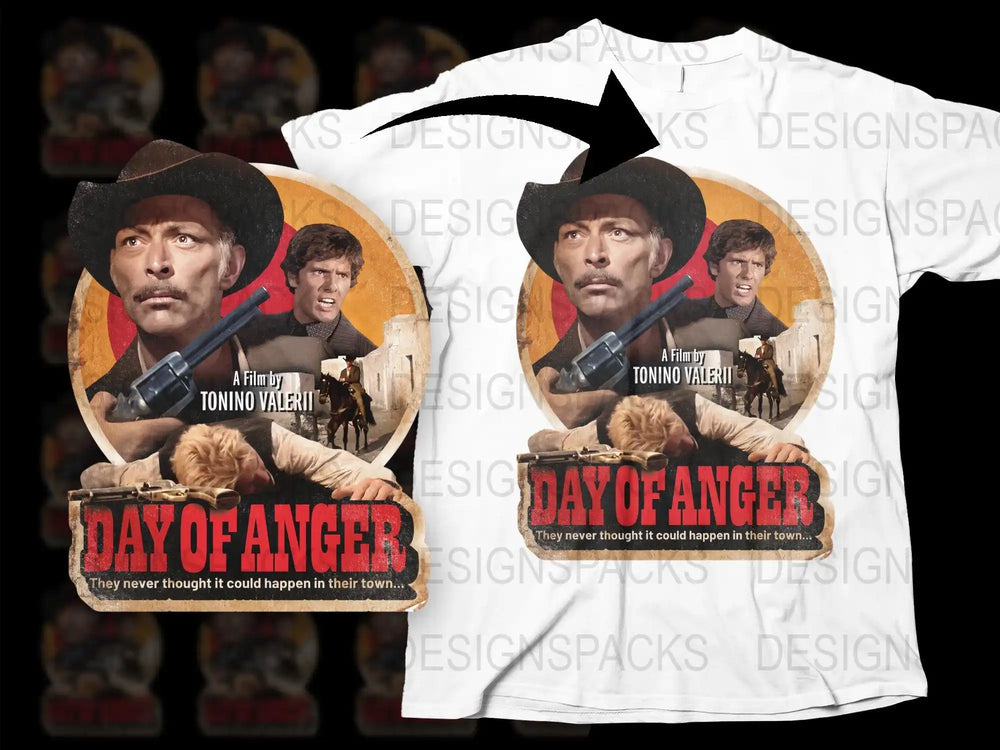 Day of Anger Movie T-Shirt, Vintage Western Film Tee, Classic Cinema Fan Apparel, Gift for Movie Lovers