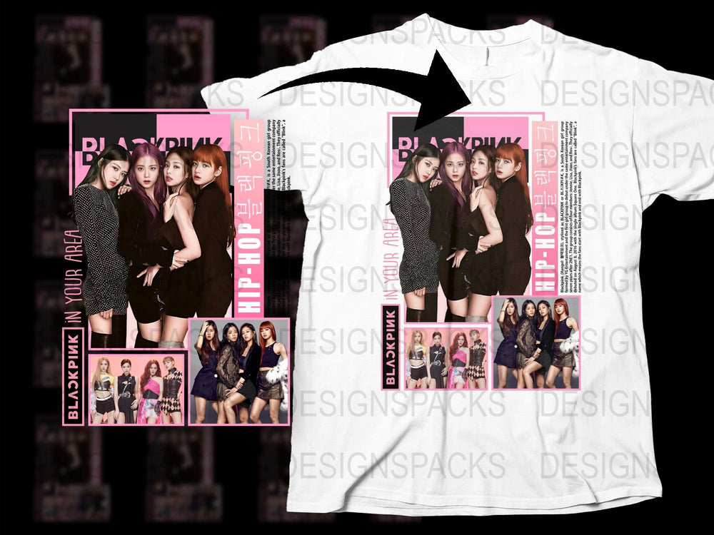 BLACKPINK K-Pop Band Graphic T-Shirt, Women's Fashion Tee, Music Pop Culture Merchandise