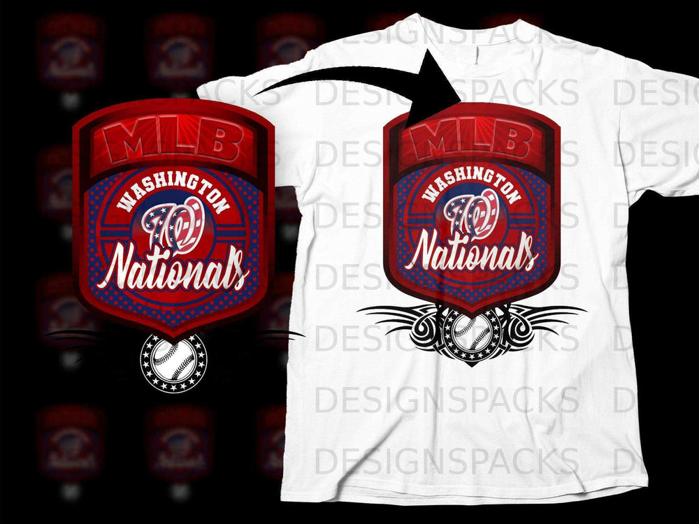 Washington Nationals MLB Design White Shirt