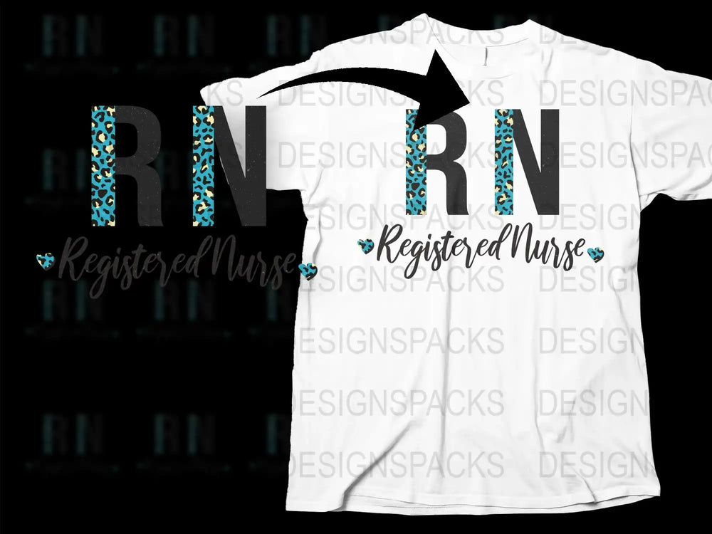 Registered Nurse RN T-Shirt, Floral Nursing Tees, Trendy Medical Staff Apparel, Gift for Nurses