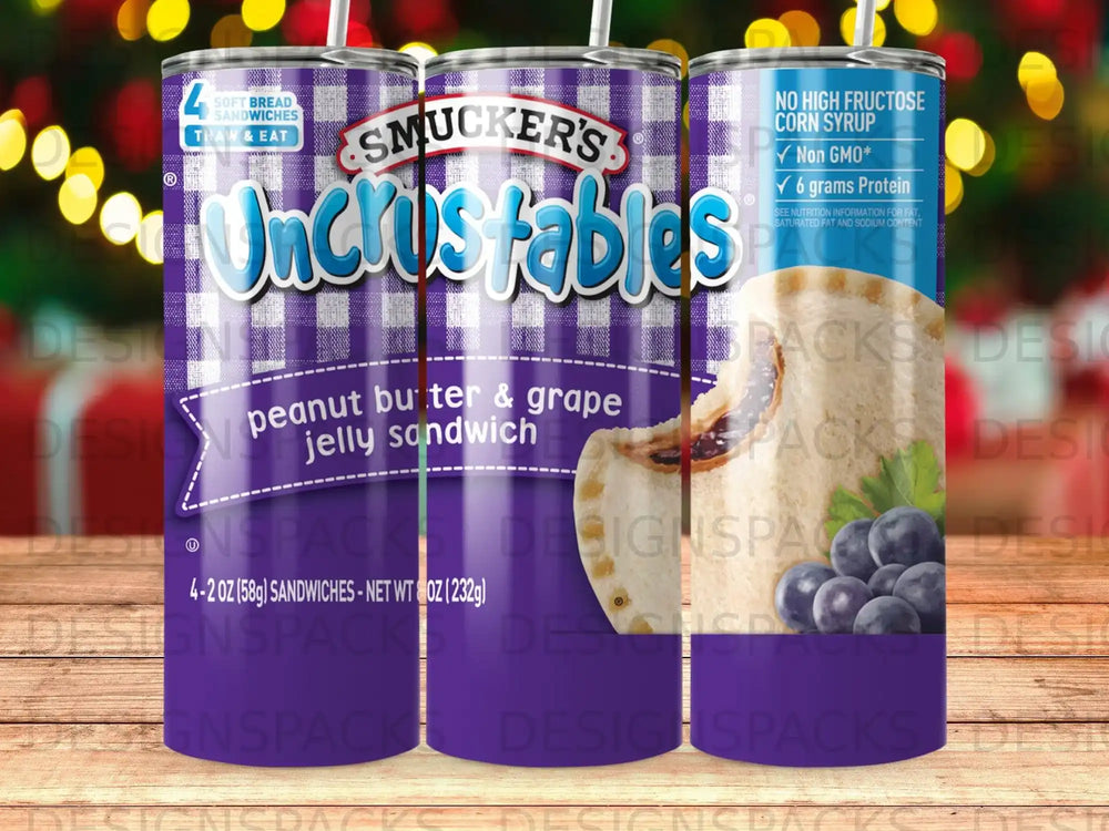 Smucker's Uncrustables peanut butter and grape jelly sandwich 4-pack.