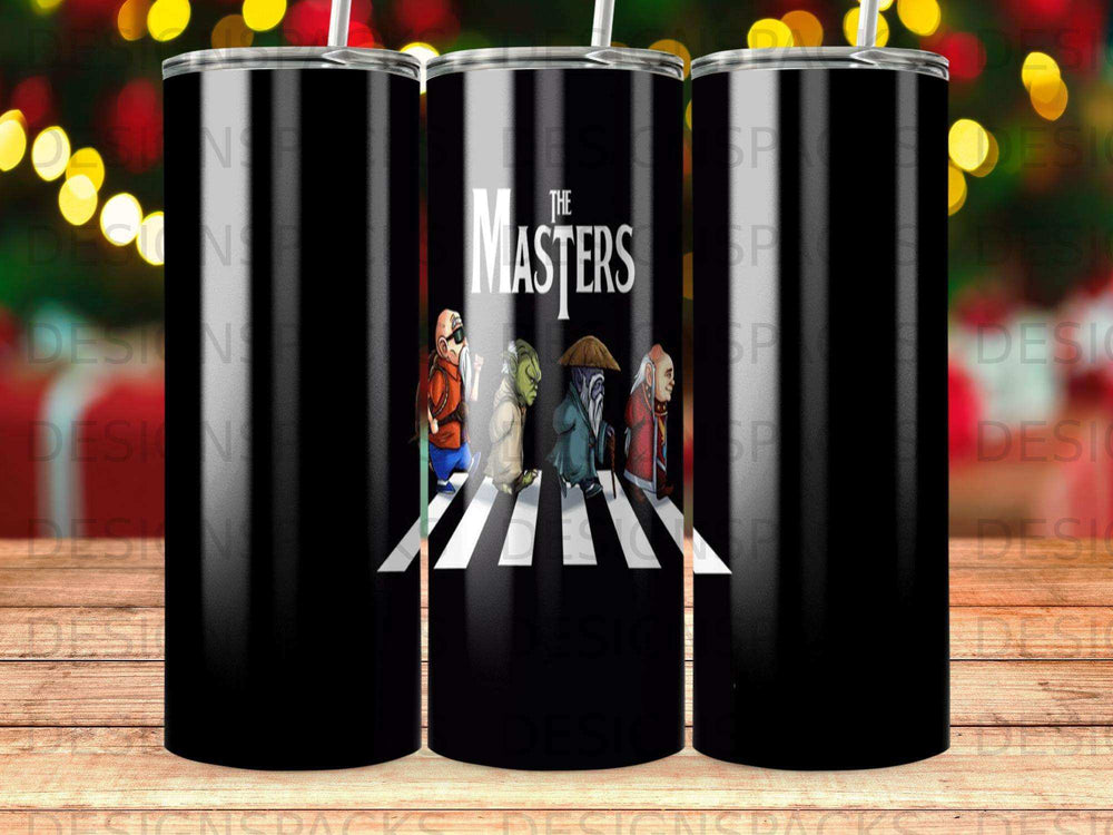 The Masters logo on a crosswalk with stylized figures.