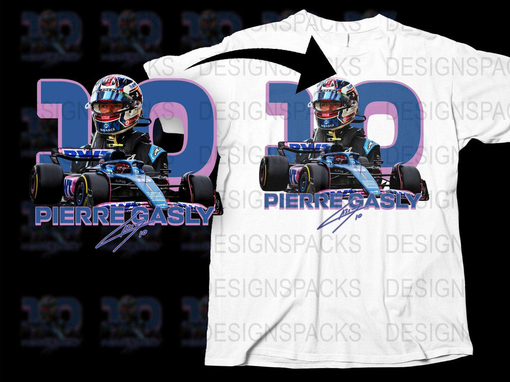 Pierre Gasly Racing T-Shirt, Formula One Driver Graphic Tee, Motorsport Fan Apparel, F1 Racing Merchandise, Casual Sportswear