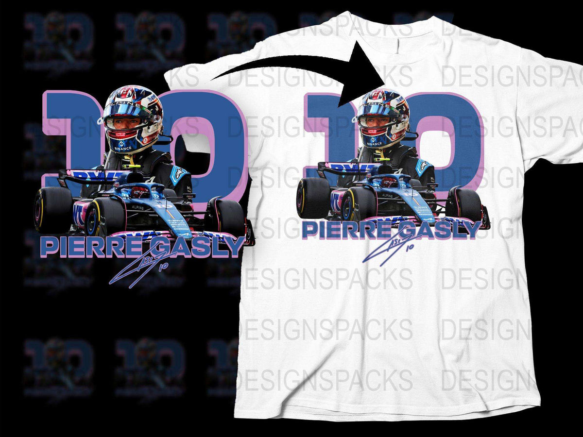 Pierre Gasly Racing T-Shirt, Formula One Driver Graphic Tee, Motorsport Fan Apparel, F1 Racing Merchandise, Casual Sportswear