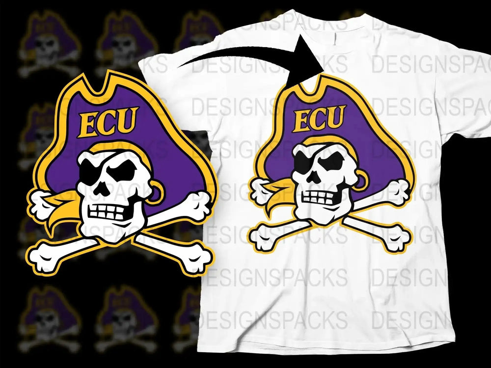 East Carolina Pirates College Football Png Digital Download