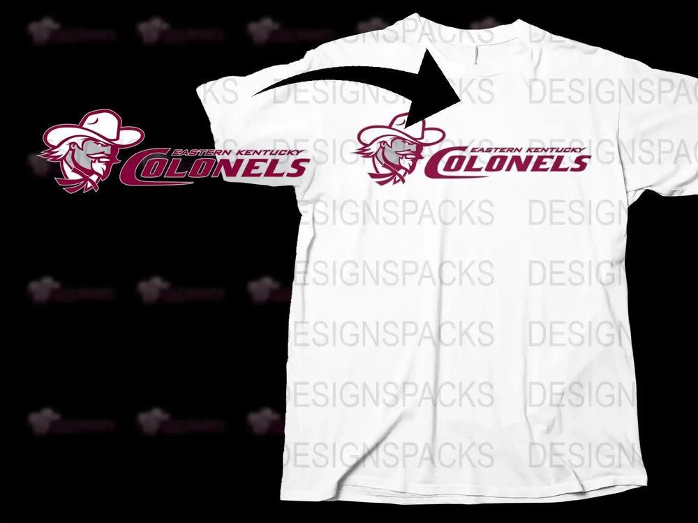 Eastern Kentucky Colonels College Football Png Digital Download